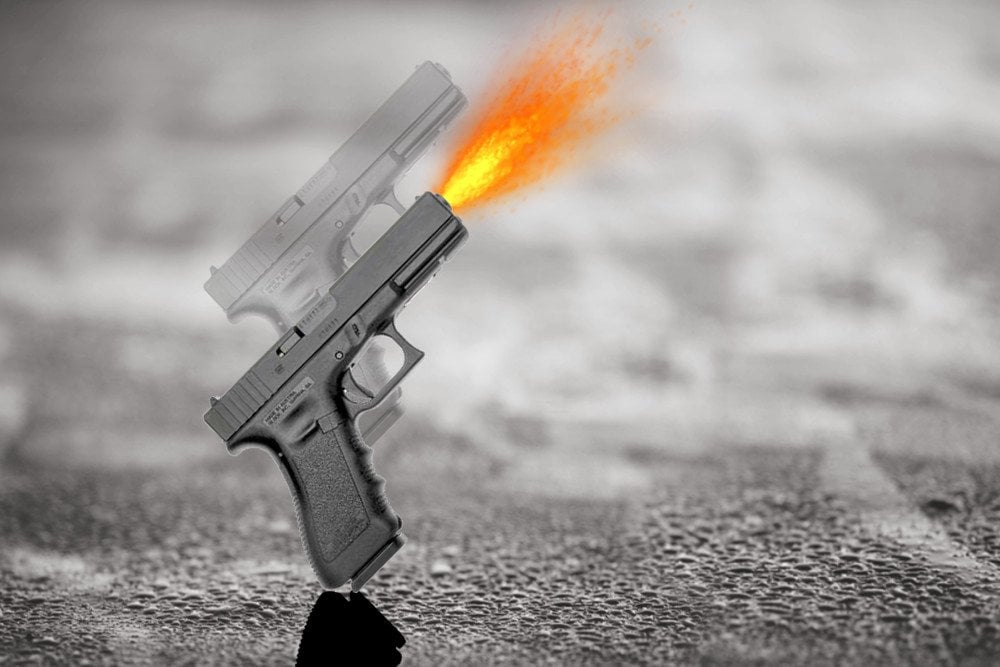gun shooting fire