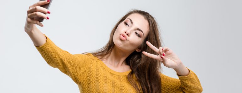 a girl taking a selfie