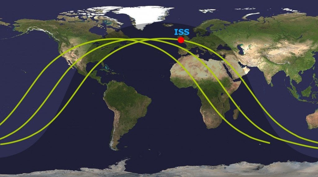 Space Station Orbit Map Why Do Satellites' Orbits Look Like A Sine Wave On The World Map?