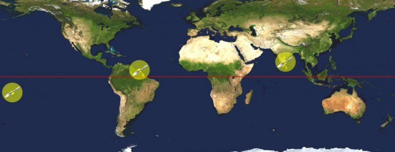 Satellite launch site near Equator