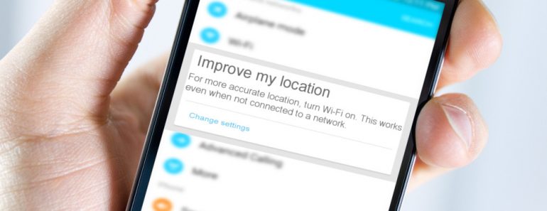 Wifi improve the location accuracy of mobile notification in hand