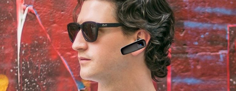 Man Using Wireless Bluetooth headset