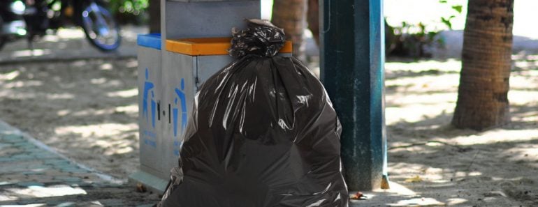 black garbage bag wallpaper