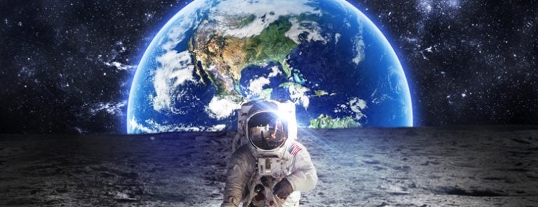 Astronaut,On,The,Moon,-,Elements,Of,This,Image,Furnished